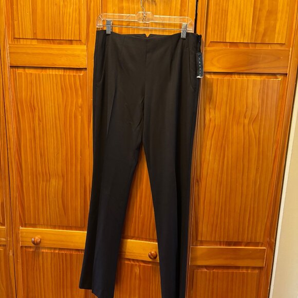 Theory Hankiana Dark Chocolate Wool Pants Size 8 NWT - Picture 1 of 5